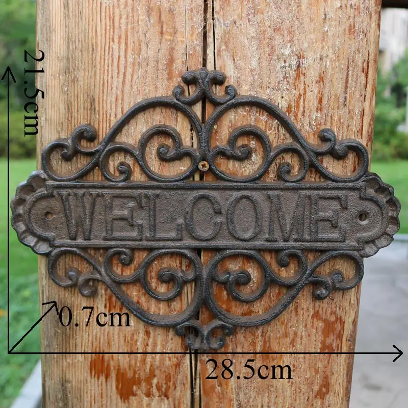 Винтажный полый декор для стен чугунная табличка знаки Европейский ретро стиль