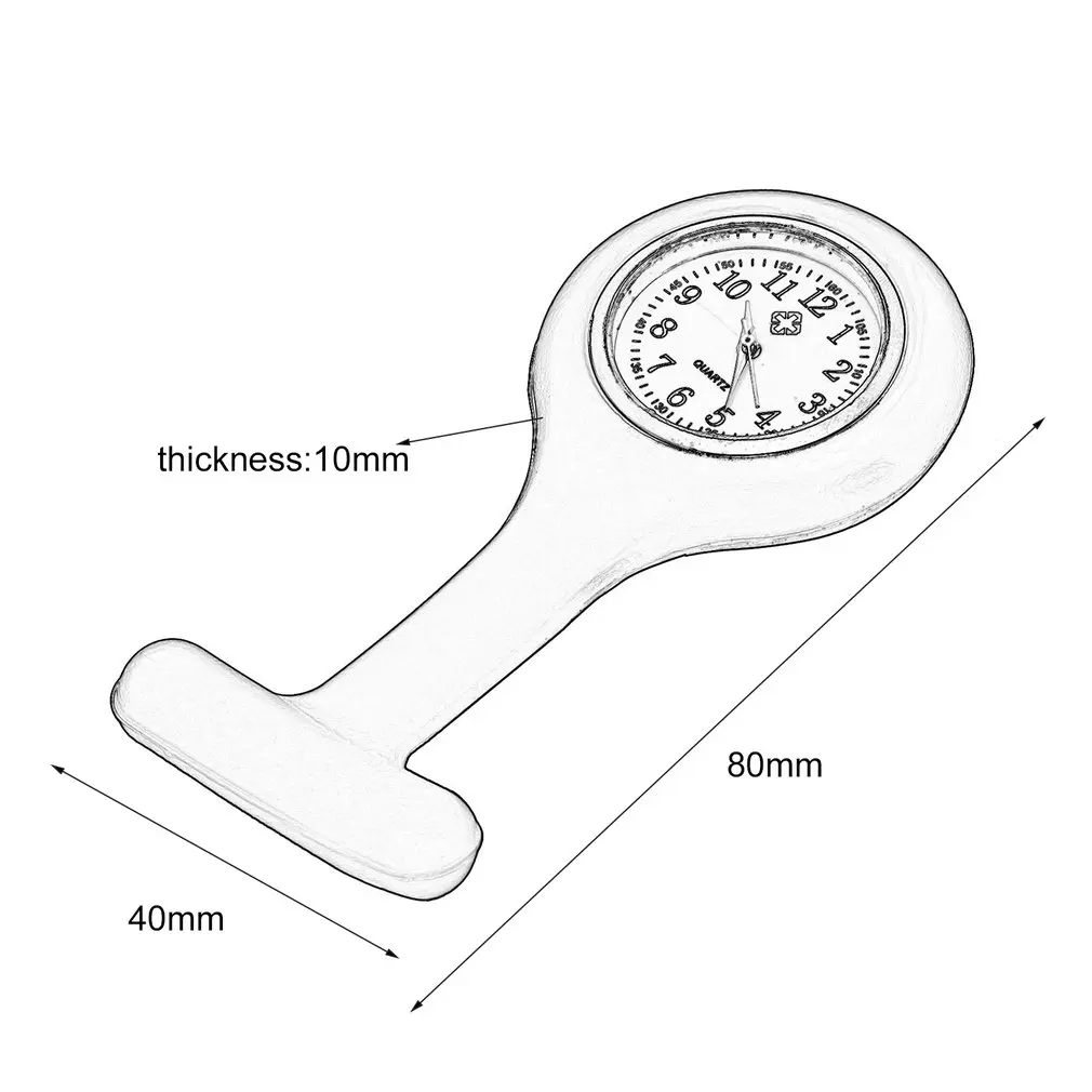 

Mini Portable Silicone Doctor Nurses Pocket Nurself Watch Fob Watch Multiple Colors Brooch Pin Pendant 5 Colors 2020