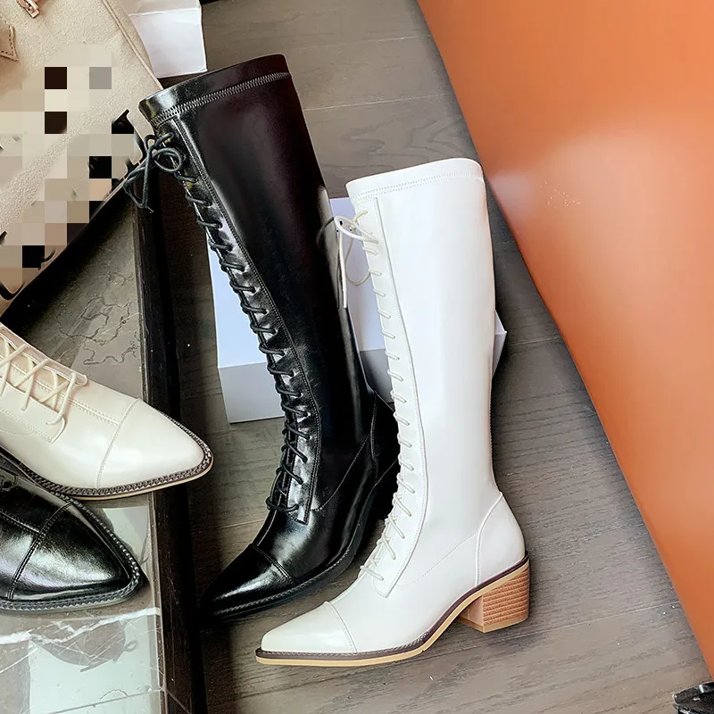 MKKHOU модные короткие сапоги женские новые высококачественные кожаные с острым