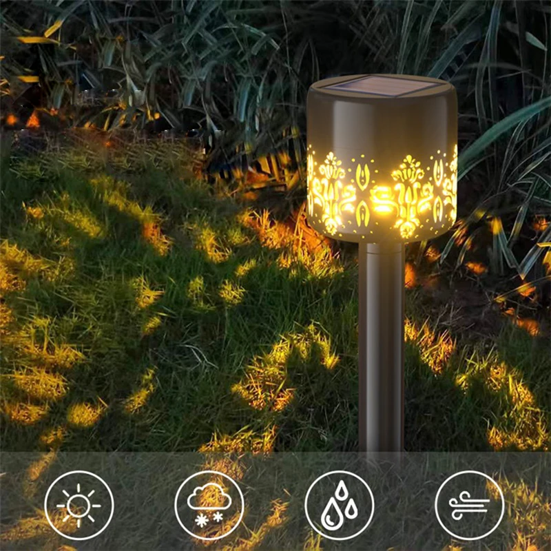 

Milky Way Solar Lawn Light Outdoor LED Landscape Lighting Solar Powered Waterproof for Pathway Walkway Patio Yard Warm Color