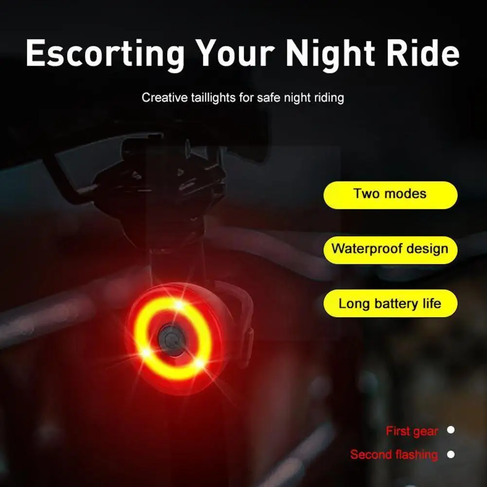

Bike Rear Light Battery Style Safety Warning Taillight Tail 8-15 Hours Lamp For Road Mtb Bicycle N5m3