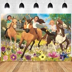 Фон для детских фотографий с изображением лошади духа дня рождения малыш душ мальчики для девочек