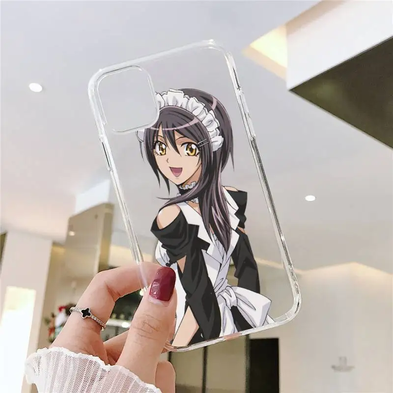

Maid Sama Phone Case Transparent for iPhone 6 7 8 11 12 s mini pro X XS XR MAX Plus SE cover funda