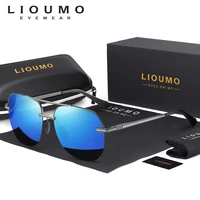 lioumo fashion design oversized sunglasses for men polarized glasses women driving eyewear mirror anti glare uv400 lentes de sol