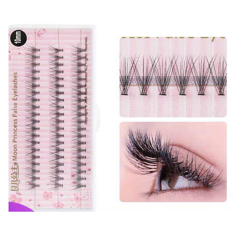 

1Box Professional Makeup Individual Cluster Eye Lashes Black Thick Fluffy Grafting Single Fake False Eyelashes Extension Tool