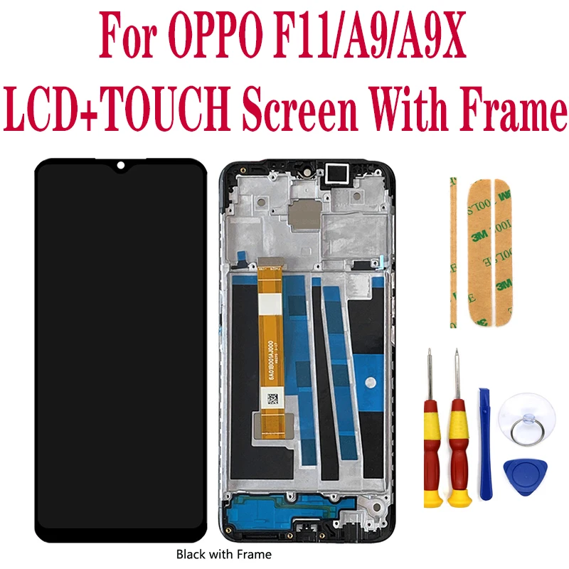 

ЖК-дисплей с сенсорным экраном и дигитайзером в сборе для OPPO F11 CPH1913 CPH1911 6,53 дюйма OPPO A9/A9X с заменой рамки