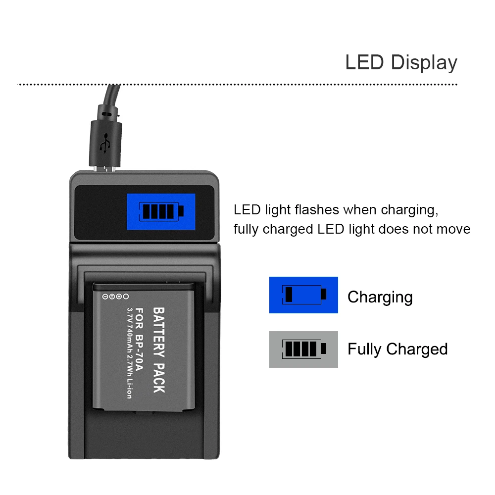 PALO BP-70A EA-BP70A IA-BP70A BP70A IABP70A зарядное устройство для SAMSUNG AQ100, DV150F, ES65, ES67, ES70, ES71, ES73, ES74, ES75, ES80, MV800
