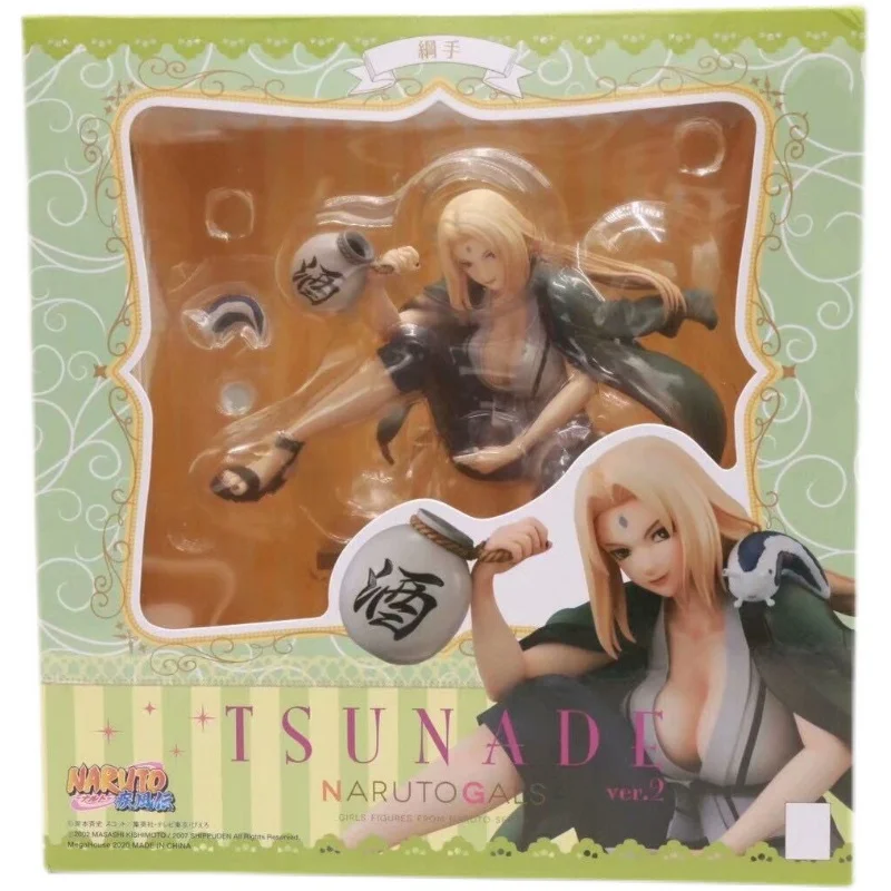 

16cm/Naruto Comics Sitting Wine Pot In Thousand Hands Tsunade Anime Characters PVC Figurines Decoration Collection Toy