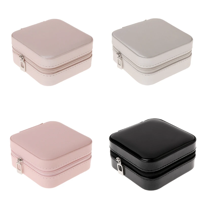 

Jewelry Box Portable Storage Organizer Zipper Portable Women Display Travel Case