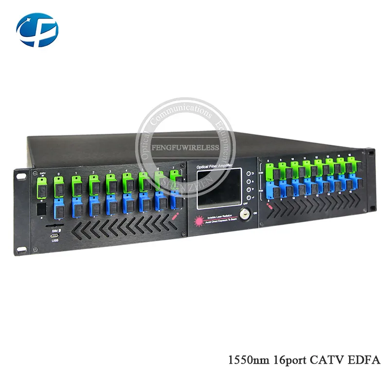 Оптический усилитель 16 way FTTH SC/APC -UPC CATV EDFA 1550 нм 16*23 дБм 16*21 с WDM 2U/80 Вт | Мобильные