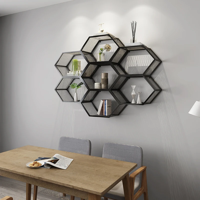 Железная настенная Золотая полка в скандинавском стиле | Дом и сад