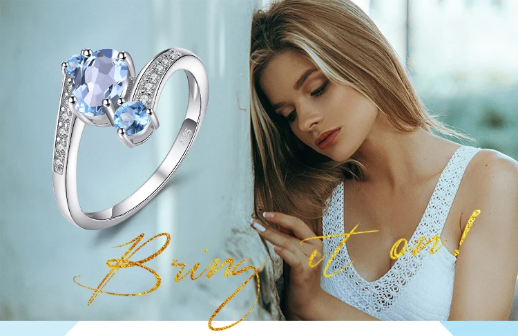 JewelryPalace 2.48ct Природный Голубой топаз Драгоценное кольцо чистого массива натуральной 925 пробы серебро Винтаж подарок для Для женщин ювелирные изделия