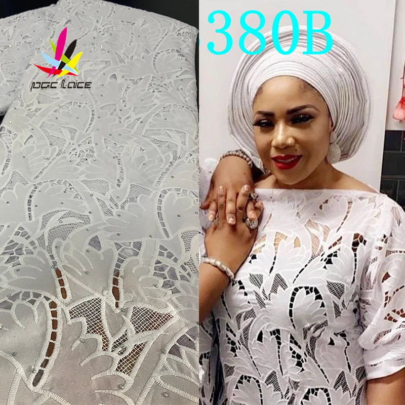 2020 шифоновое кружево в африканском стиле чисто белое платье Aso Ebi гипюровая ткань