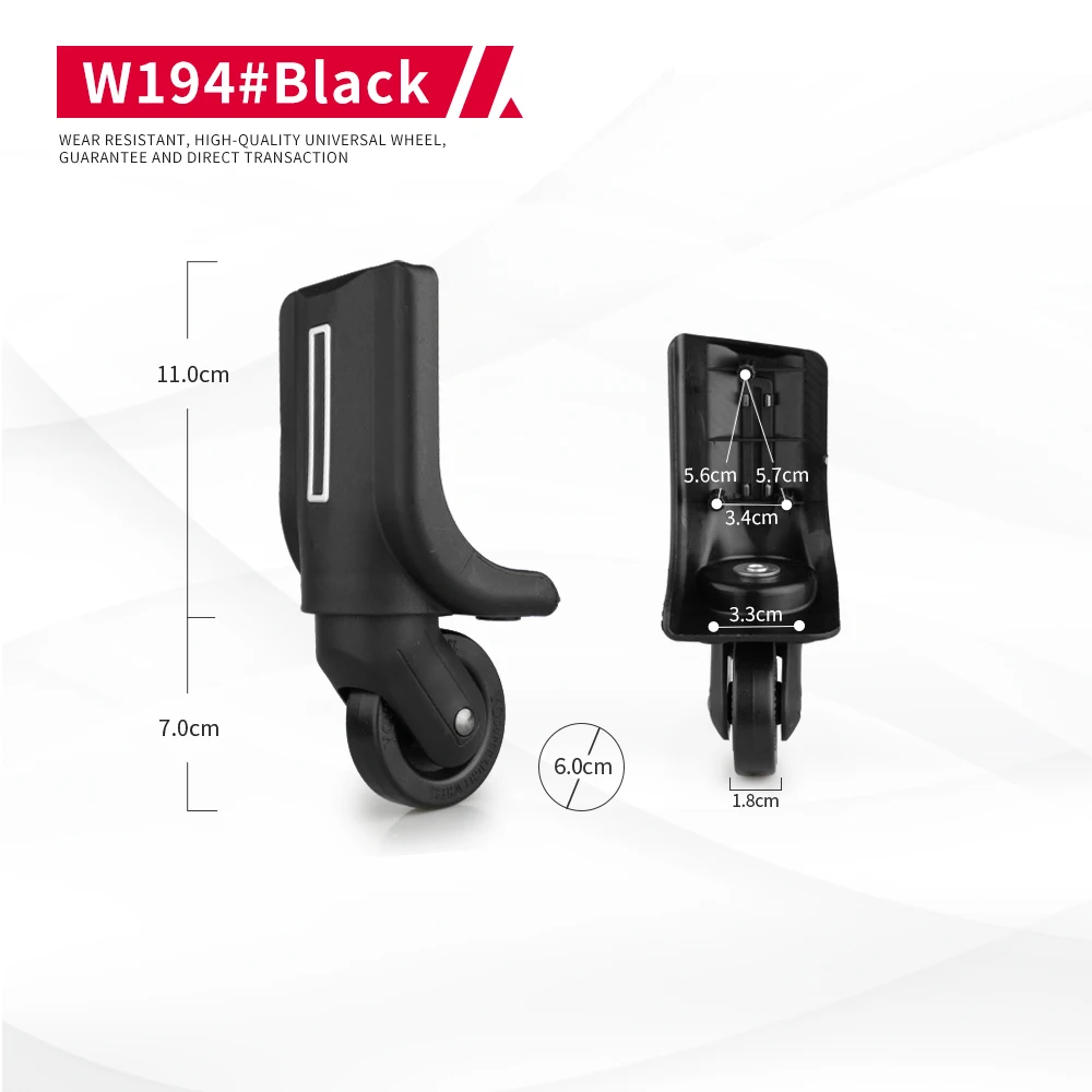 DILONG W194 Universal wheel accessories luggage suitcase cosmetic case detachable mute instead caster travel trolley wheels