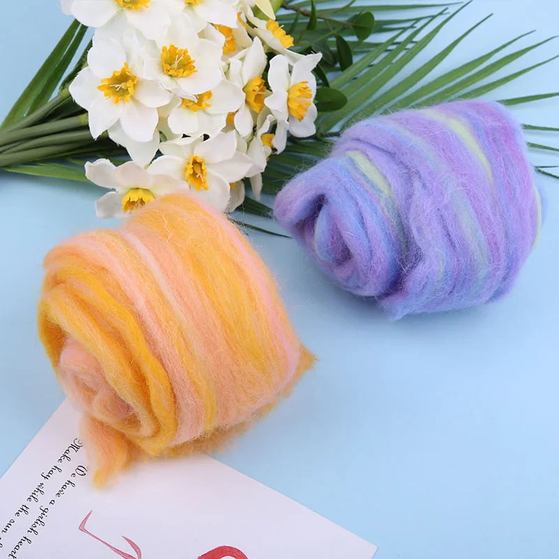 LMDZ шерсть валяние поставки меринос шерсти топы мягкая ровинг волокна для иглы и