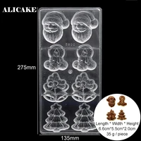 chocolate candy bar molds christmas santa claus forms polycarbonate plastic tray moldes cake baking pastry bakery tools moulds