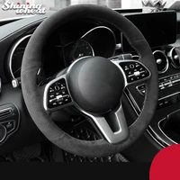 black alcantara hand stitched car steering wheel cover for mercedes benz a class b class c class e class cls class