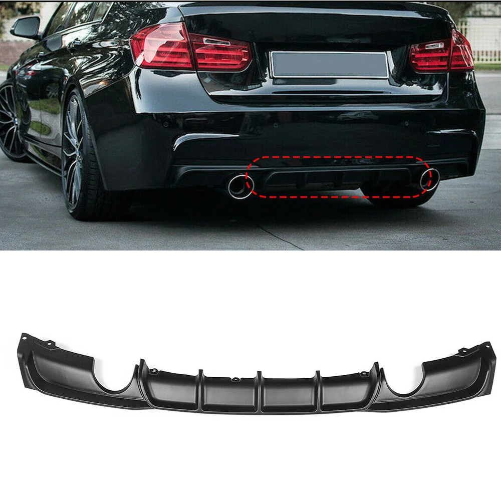 Для BMW F30 3 серии 2012-2018 M Sport Tech диффузор заднего бампера губа матовый черный
