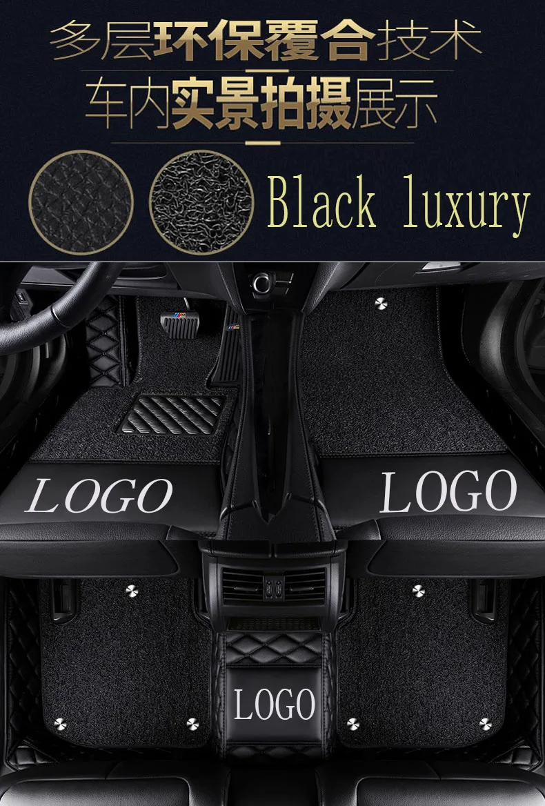 Car floor mats with Logo/Brand Logo for Mercedes Benz W169 W176 W245 W246 W204 W205 A B C class 180 200 250 heavy duty case line |