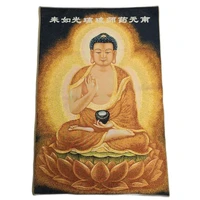 china old tibet silk thangka like hanging painting fengshui pharmacist buddha