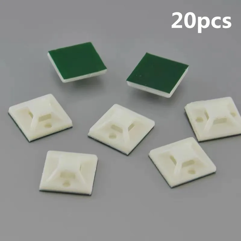 

Самоклеящиеся держатели для кабельной стяжки, белые, 20 шт.