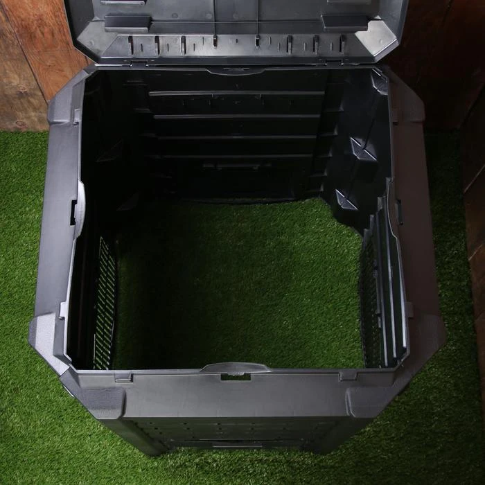 Компостер пластиковый Prosperplast 380 л с крышкой 72 × 82 6 см чёрный |