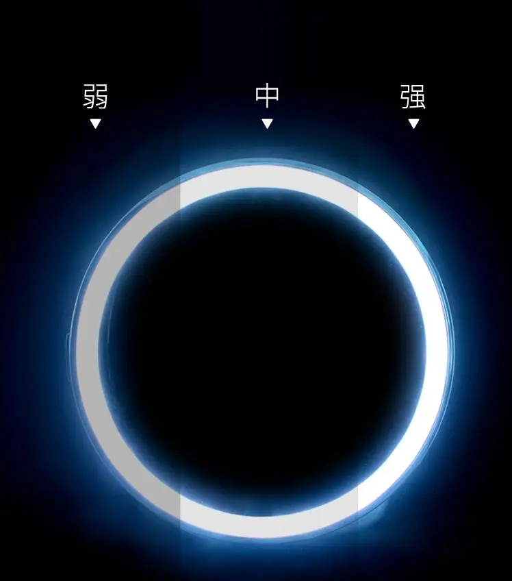 Xiaomi портативное HD зеркало для макияжа, светодиодный светильник синего цвета, косметическое зеркало, мини сенсорное управление, чувствительное зеркало для красоты, шоппинга