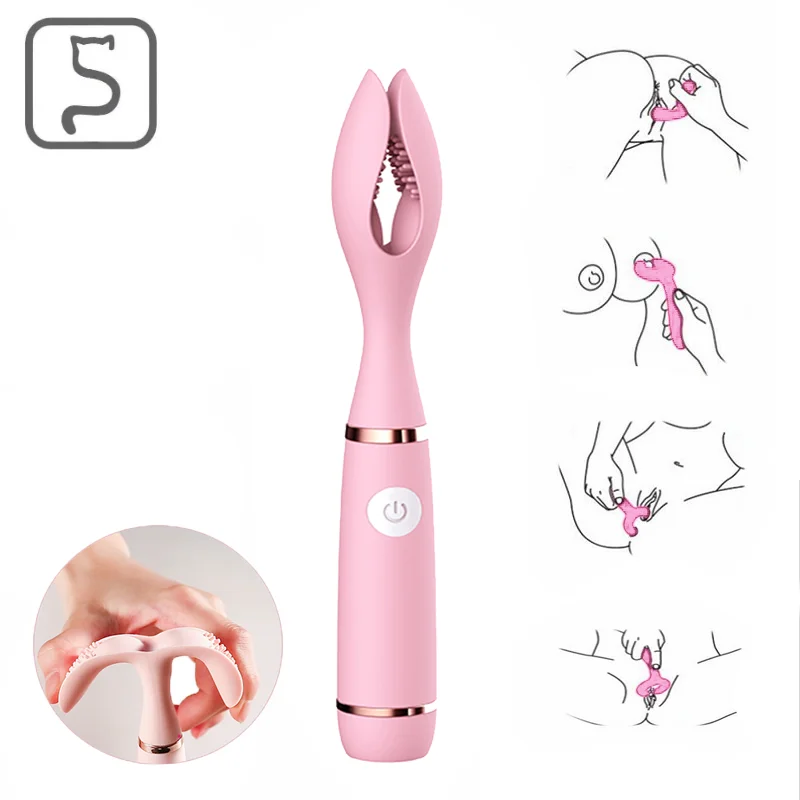 10 режимов вибратор двойной зажим Φ стимулятор соски для женщин и взрослых |