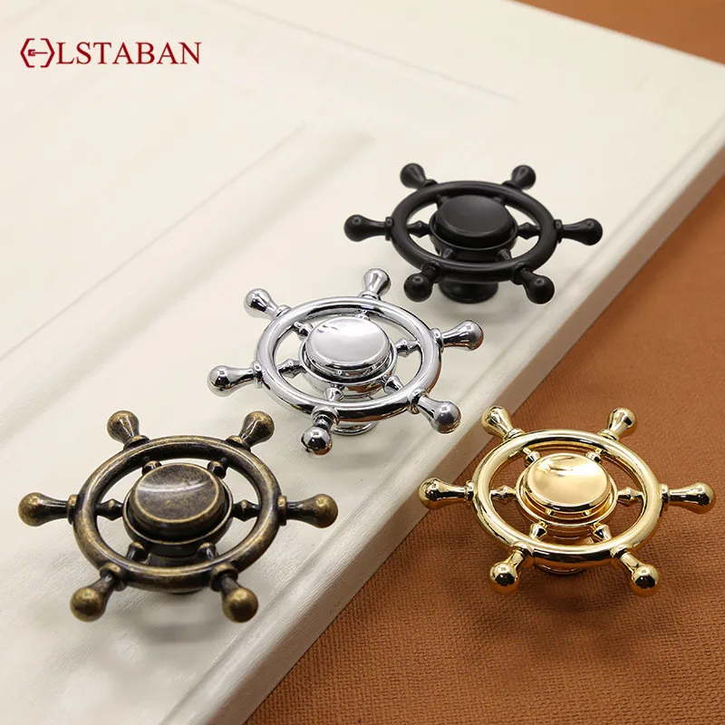 

LSTABAN European Classical Antique Copper Rose Brown Cupboard Handle Drawer Wardrobe Wine Cabinet Bookcase Handle