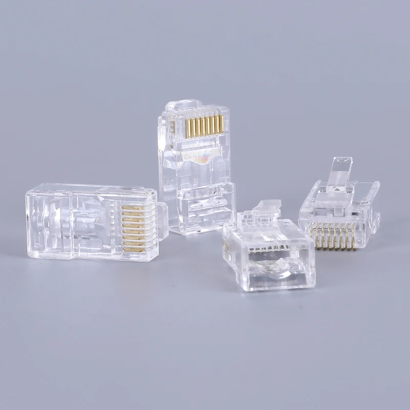 100 шт. разъем Cat6 RJ45 8P8C модульный фоторазъем для сетевого кабеля адаптер Cat5e Rj 45