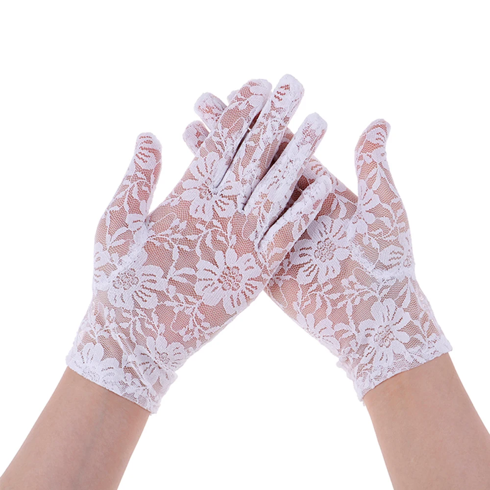 

Перчатки женские кружевные тонкие, короткие перчатки с защитой Uv, 1 пара