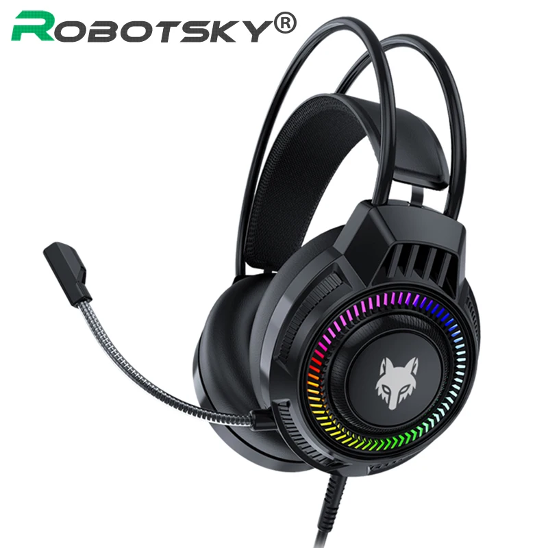 

Upgrade Headset Gamers LED Light Noise Cancelling Stereo Gaming Headphones With Microphone Casque for PS4 PC Xbox One PS5