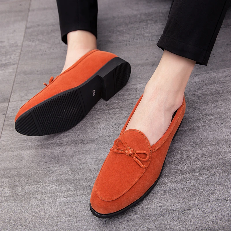 Мужская прогулочная обувь с круглым носком мужские лоферы на плоской подошве