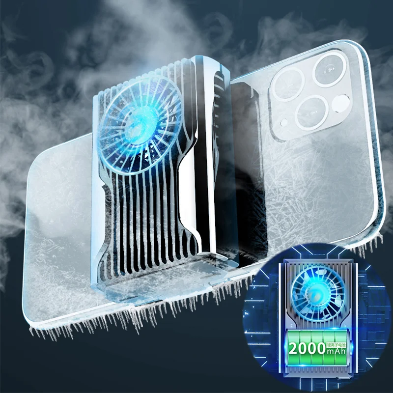 

Mobile Phone Cooling Fan with Large Capacity Battery Cooler Semiconductor Mute Pubg Game Radiator