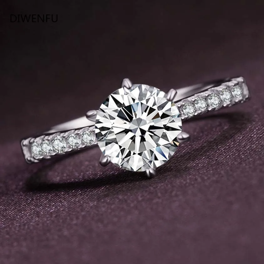 

New Wedding S925 Sterling Silver Diamond Rings for Women Jewlery Organiser Wedding Rings Couples Fashion Silver Jewelry Luxury