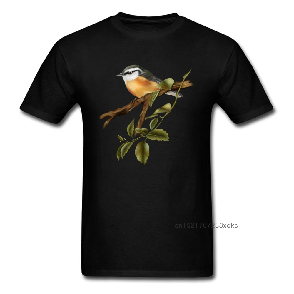 Шикарная Мужская футболка 2018 с рисунком птиц и цветов подарок на День