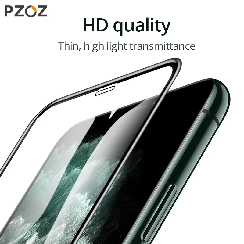 Закаленное стекло PZOZ для iPhone 11 Pro X XS Max XR Plus Защитная пленка экрана телефона 5 8 6 1 с