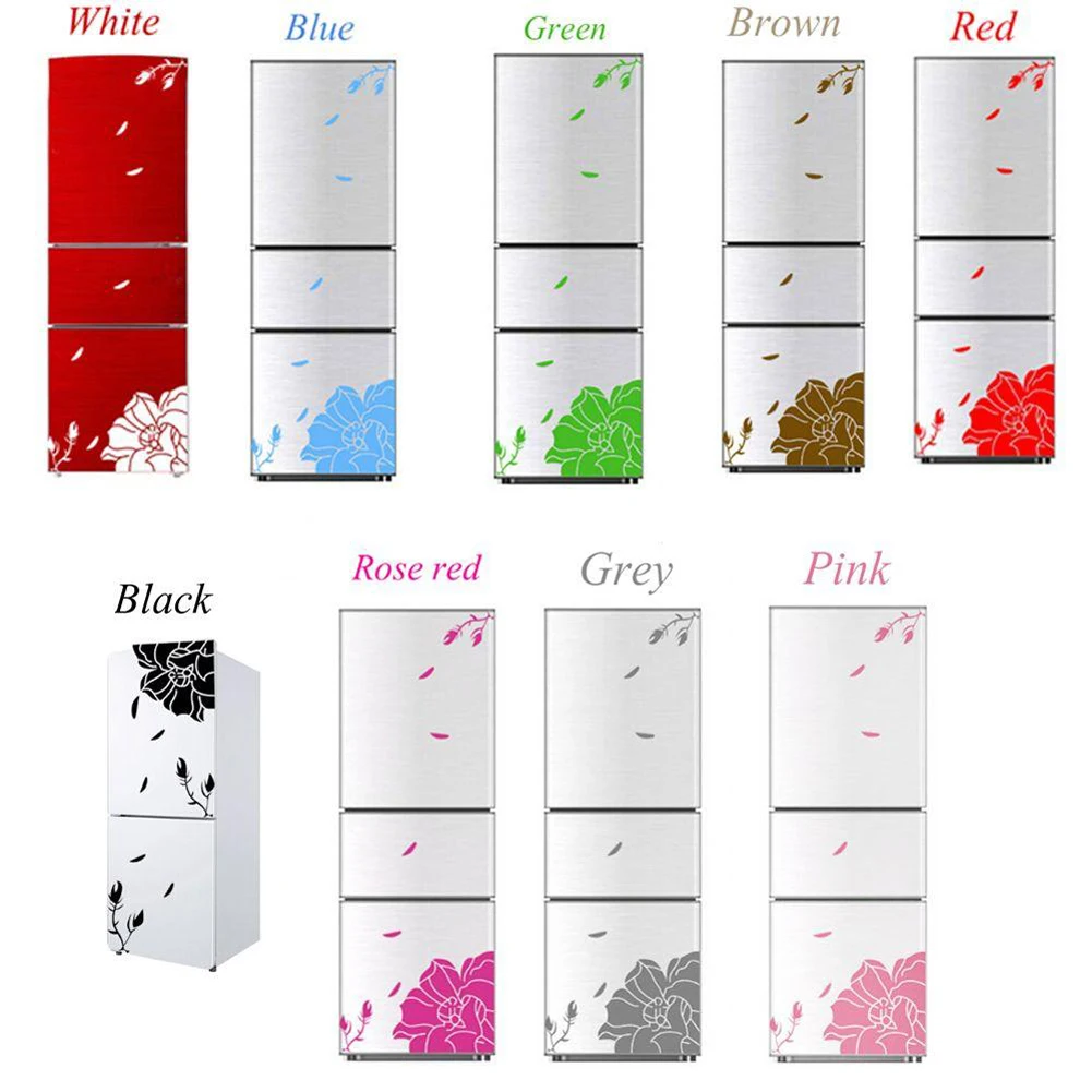 

1 Set Magnolia Flower Wall Stickers Home Mural Art Decal Elegant Refrigerator Sticker Cabinet Self-Adhesive Stickers Home Decor