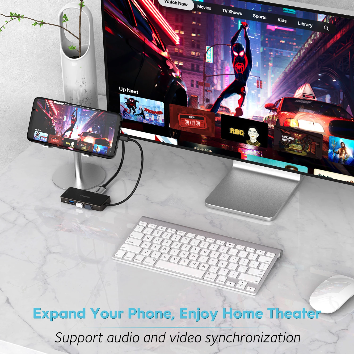 Aceele 7 в 1 нескользящий USB C концентратор 3 0 HDMI питание доставка SD/TF карт ридер порты