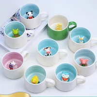 3d animals cute ceramic mug coffee cups kawaii teacup juice milk cup tea mugs novelty gifts drinkware for kids adults students