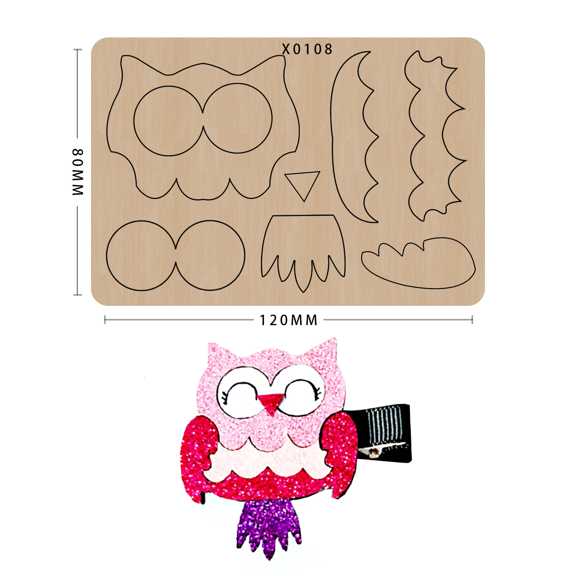 

Scrapbooking decoration die cut scrapbooking templat Owl animal hairpin metal cutting dies Suitable for sizzix big shot machines