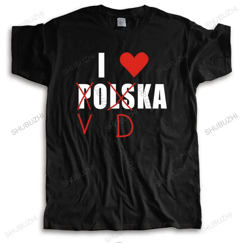 

New Arrived Mens o-neck t shirt short sleeve I Love Vodka Polska Shubuzhi Brand High Quality Cotton Tee-shirt Drop Shipping