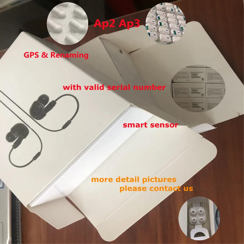 

AP3 Pro Wireless Charging Generation 3 AP2 Air2 Smart Sensor Rename H1 Chip Bluetooth Headphones Auto Paring Pods 2 Earphones