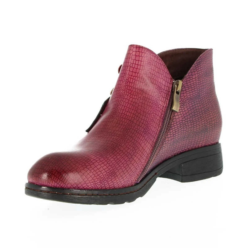 Ботильоны из натуральной кожи женская зимняя обувь на среднем каблуке Платформа