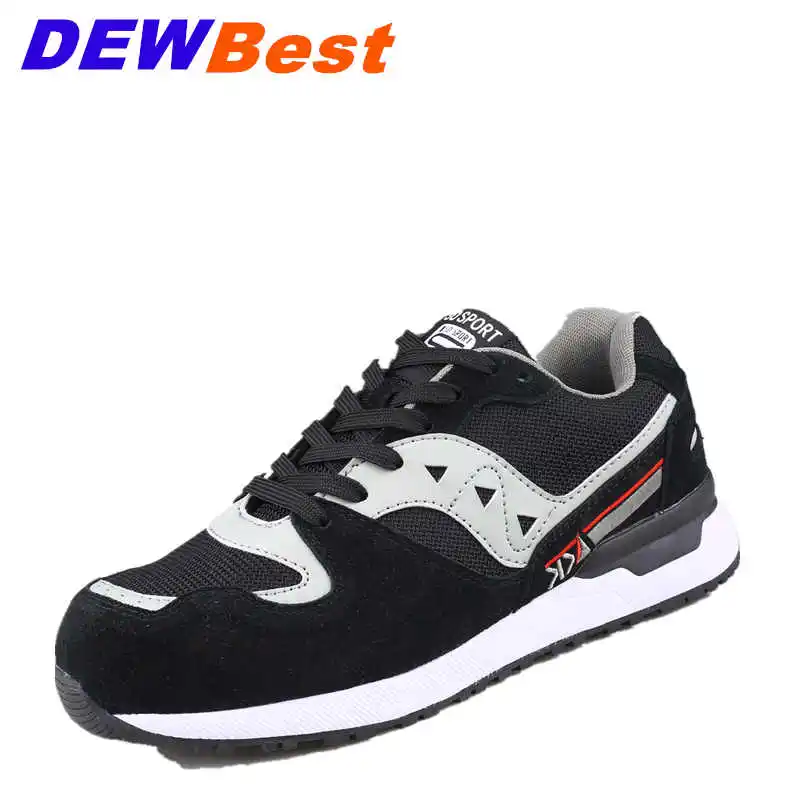 DEWBEST Men's Safety Shoes Steel Toe Construction Protective Footwear Lightweight Shockproof Work Sneaker | Безопасность и