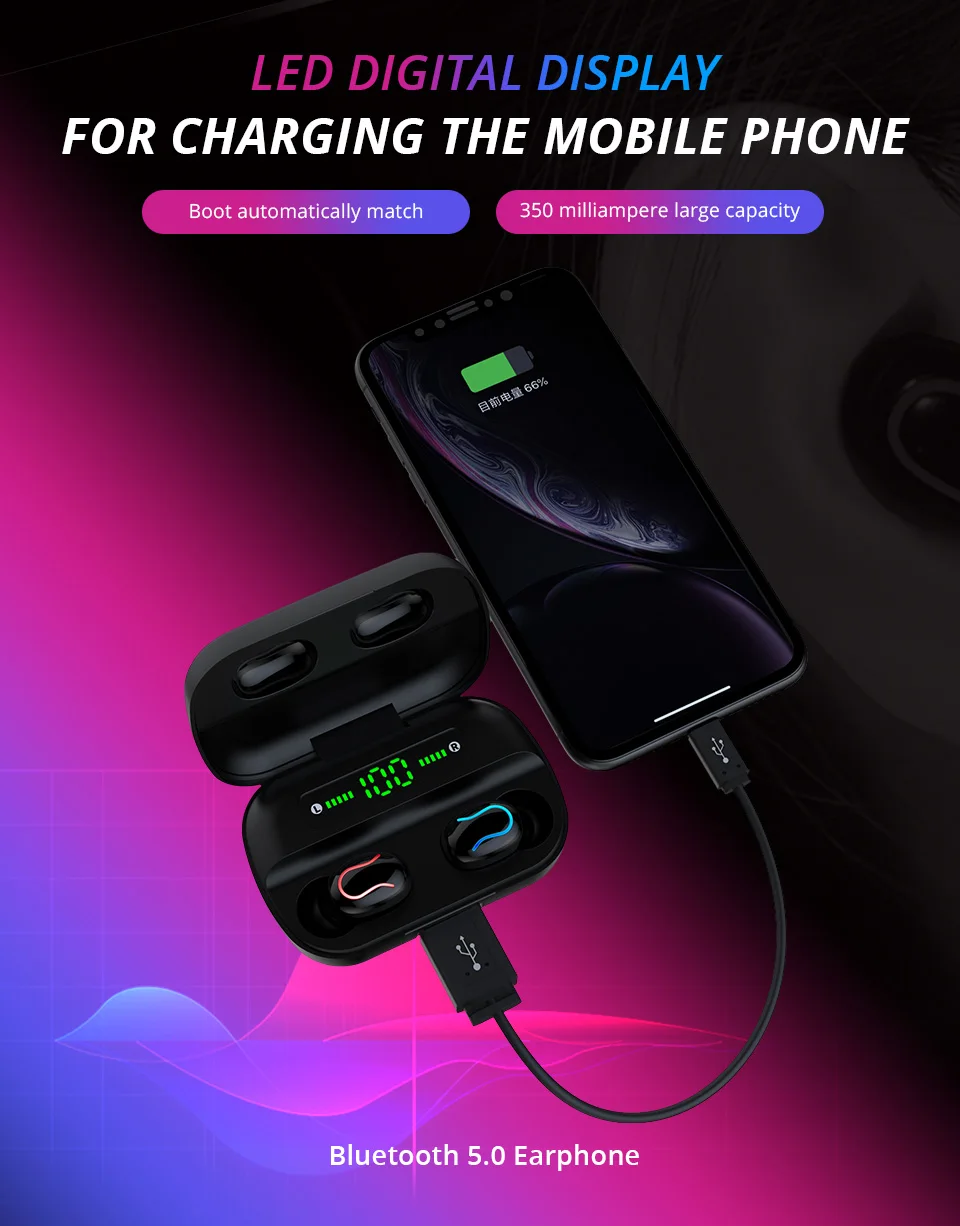 TWS стереонаушники Q82 с поддержкой Bluetooth 5 0 и микрофоном|Наушники гарнитуры| |