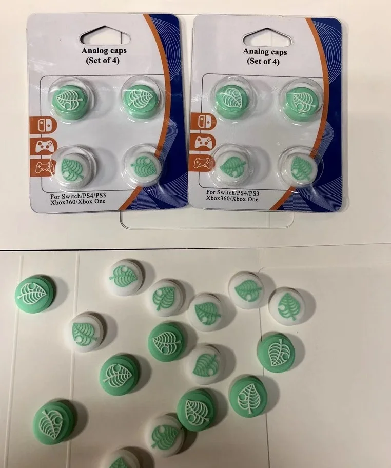 Животные рождественские зеленые листья Стик ручки Кепки джойстик чехол кожи Для