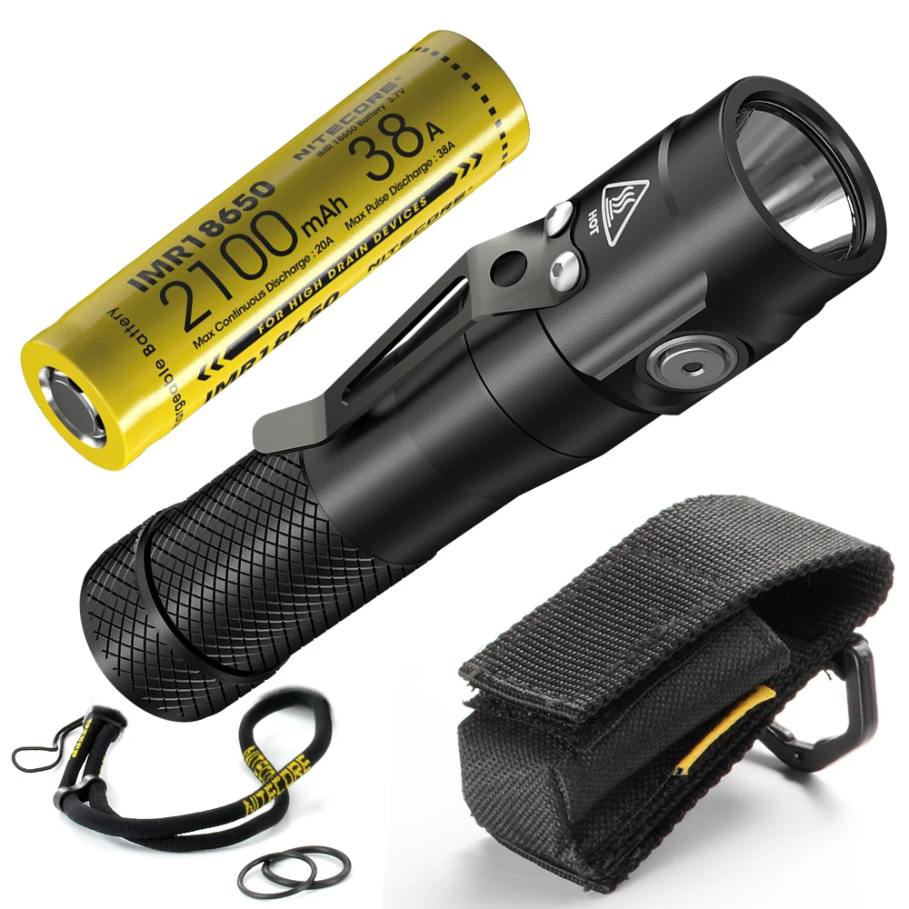Тактический светильник NITECORE EC30 для вспышки CREE XHP35 HD max 1800 люмен наружный фонарь 220