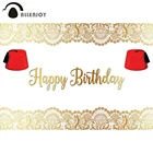 Фон Allenjoy с шапкой для вечеринки в честь Дня Рождения золотой цветок мальчик священное крещение декорация для вечеринки в честь рождения ребенка фон для фотосессии