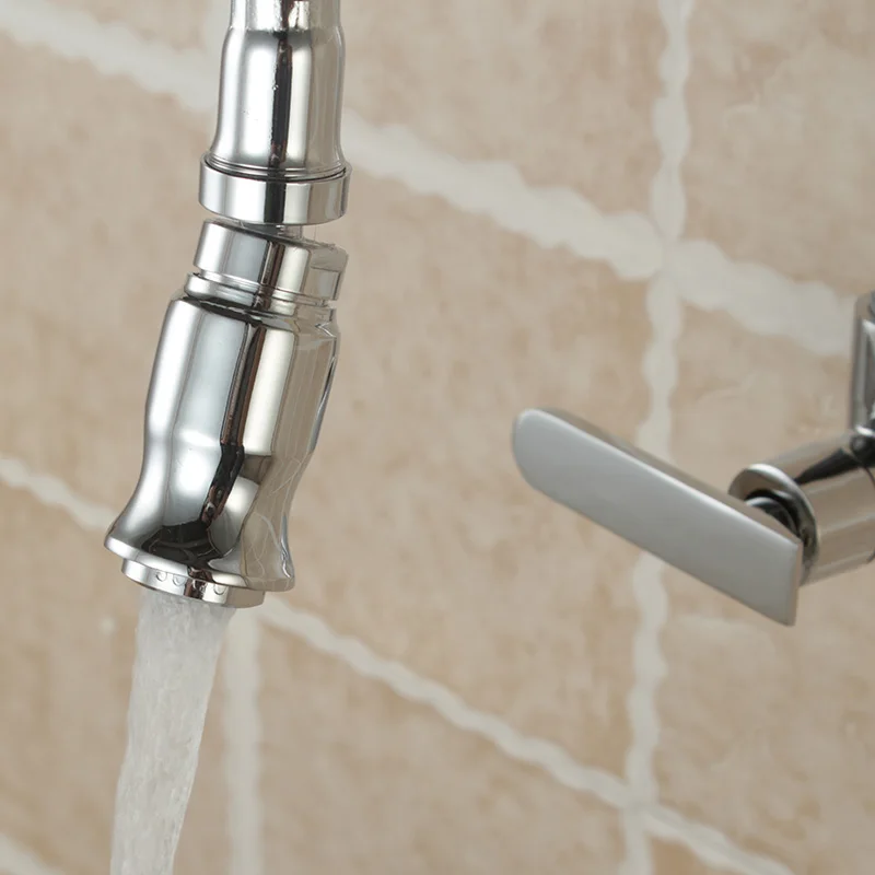 Настенный латунный кухонный смеситель MTTUZK. Универсальный вращающийся для